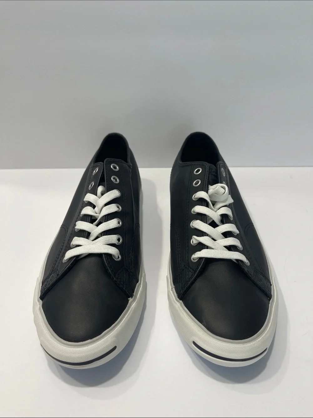 Ultra Rare Jack Purcell Racearound Black Converse Sneakers with White Laces - Picture 2 of 6